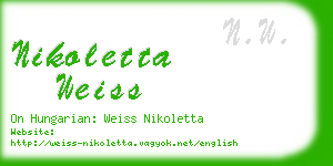 nikoletta weiss business card